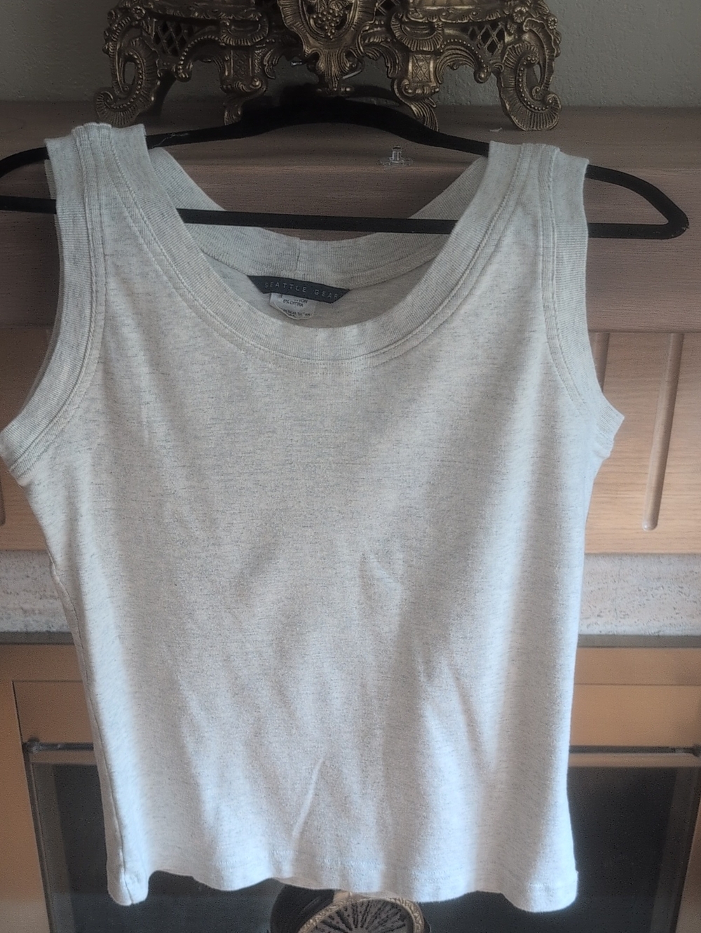 Beige Stretch Tank Top